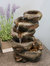 Rocky Falls Indoor Tabletop Water Fountain Feature with LED - 10" Tall