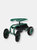 Rolling Garden Cart Tool Tray Basket Steering Handle 360 Swivel Work Seat - Green