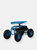 Rolling Garden Cart Tool Tray Basket Steering Handle 360 Swivel Work Seat - Blue