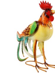 Romeo The Rooster Metal Outdoor Statue - 16" - Multi