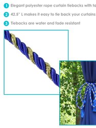 Rope Curtain, Drape And Chair 42.5" Tiebacks with 3" Double Tassel