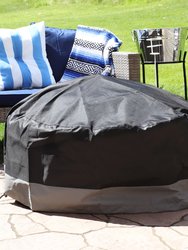 Round 2-Tone Outdoor Fire Pit Cover - 80-Inch