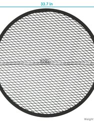 Round Cooking Grate X Marks Outdoor Steel Fire Pit Grill Accessory Campfire 30"