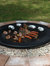 Round Cooking Grate X Marks Outdoor Steel Fire Pit Grill Accessory Campfire 30"