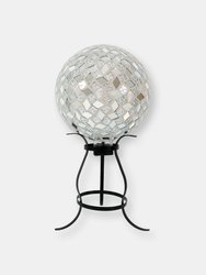 Round Mirrored Diamond Mosaic Outdoor Gazing Globe Ball - 10" - 2 PK