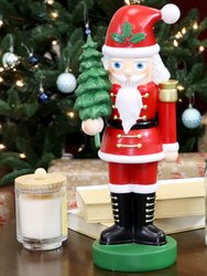Santa Claus With Tree Indoor Nutcracker Statue - 16.75"