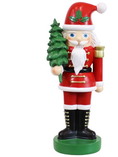 Sunnydaze Decor Santa Claus With Tree Indoor Nutcracker Statue - 16.75" product