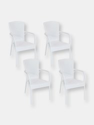 Segesta Plastic Patio Armchair Indoor/Outdoor - White
