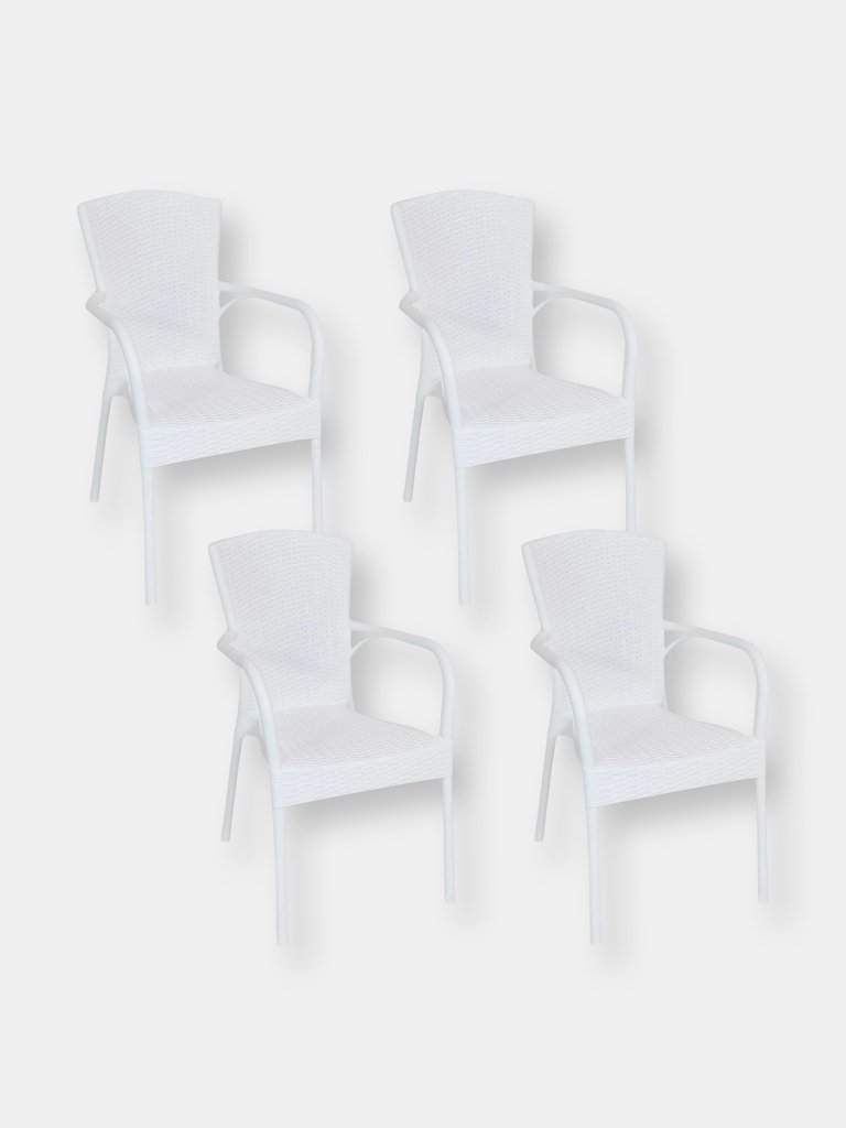 Segesta Plastic Patio Armchair Indoor/Outdoor - White