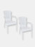 Segesta Plastic Patio Armchair Indoor/Outdoor - White