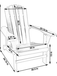 Set of 2 Adirondack Chair Outdoor Wooden Furniture Coastal Bliss Navy Patio