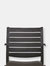 Set of 2 Patio Chair Brown Stackable Outdoor Seat Armchair Backyard Porch Deck