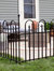 Set of 2 Strasbourg Steel Decorative Border Fence with Posts