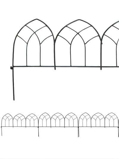 Sunnydaze Decor Set of 5 Narbonne Style Steel Decorative Border Fence product