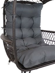Shaded Comfort Wicker Outdoor Egg Chair With Legs