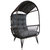 Shaded Comfort Wicker Outdoor Egg Chair With Legs - Grey