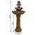 Solar Power Outdoor Water Fountain with Battery 42" Ornate Elegance Rustic