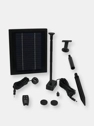Solar Pump Kit - Battery Pack - Remote Control - 65 GPH - 47" Lift - Black