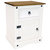 Solid Pine End Table With Drawer And Door - 26" - White