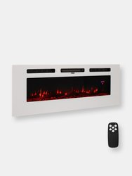 Sophisticated Hearth 50" Indoor Electric Fireplace - White