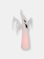 Spooky Red Glowing Ghost Inflatable Halloween Decoration - White