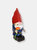 Spring Flowers Metal Garden Gnome 25" Statue Figurine - Blue Hat/Red Shirt - Red