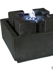 Square Dynasty Bubbling Indoor Tabletop Fountain