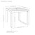 Square Polypropylene Outdoor Dining Table - Champagne - 29.5"