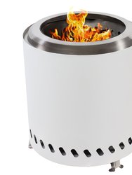 Stainless Steel Tabletop Smokeless Fire Pit - White