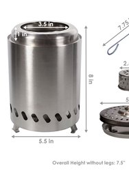 Stainless Steel Tabletop Smokeless Fire Pit