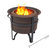 Steel Cauldron-Style Smokeless Fire Pit With Poker - Bronze