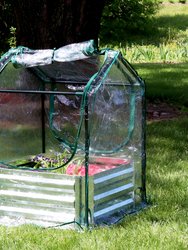 Steel Raised Garden Bed and Mini Greenhouse Kit