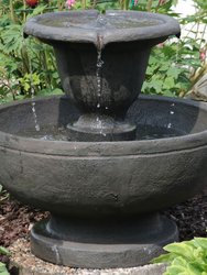 Streaming Falls 2-Tier Outdoor Water Fountain Garden Feature