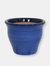 Studio High-Fired Glazed Ceramic Planter - Imperial Blue