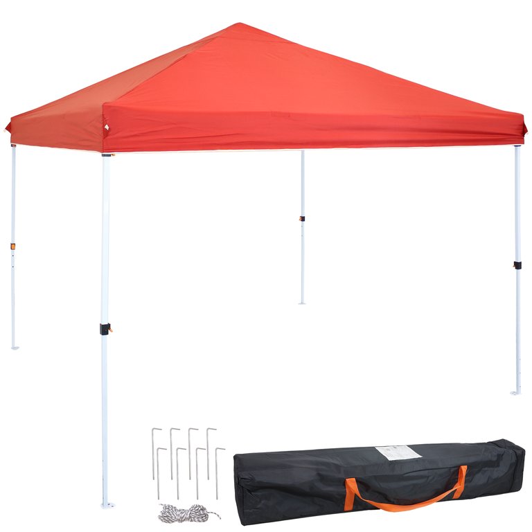 Sunnydaze 12x12 Foot Standard Pop-Up Canopy with Carry Bag - Red