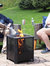 Sunnydaze 16 in Grelha Square Steel Fire Pit with Grilling Grate - Black