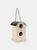 Sunnydaze 2-Level Wooden Bungalow Hanging Birdhouse - 7 in - Light Brown