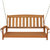 Sunnydaze 2-Person Hanging Bench with Armrests/Chains - Meranti Wood