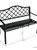 Sunnydaze 2-Person Lattice Cast Iron Outdoor Garden Bench - Black