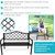 Sunnydaze 2-Person Lattice Cast Iron Outdoor Garden Bench - Black