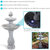 Sunnydaze 2-Tier Arcade Solar Water Fountain w/ Battery 45" Black Finish w/ LED