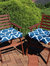 Sunnydaze 2 Tufted Outdoor Square Patio Cushions