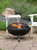 Sunnydaze 25 in Victorian Steel Fire Bowl with Handles and Spark Screen