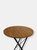 Sunnydaze 28 in European Chestnut Round Folding Patio Bar-Height Table
