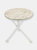Sunnydaze 28 in French Country Chestnut Round Patio Bistro Dining Table - White