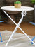 Sunnydaze 28 in French Country Chestnut Round Patio Bistro Dining Table