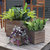 Sunnydaze 3-Piece Acacia Square Planter Boxes with Liners