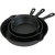 Sunnydaze 3-Piece Cast Iron Pre-Seasoned Skillet Set with 3 Pans