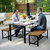 Sunnydaze 3-Piece European Chestnut Patio Dining Set