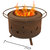 Sunnydaze 30 in Cosmic Steel Smokeless Fire Pit with Log Poker and Cover - Bronze
